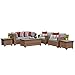 TK Classics LAGUNA-07d-GREY Laguna 7 Piece Outdoor Wicker Patio Furniture Set, Grey