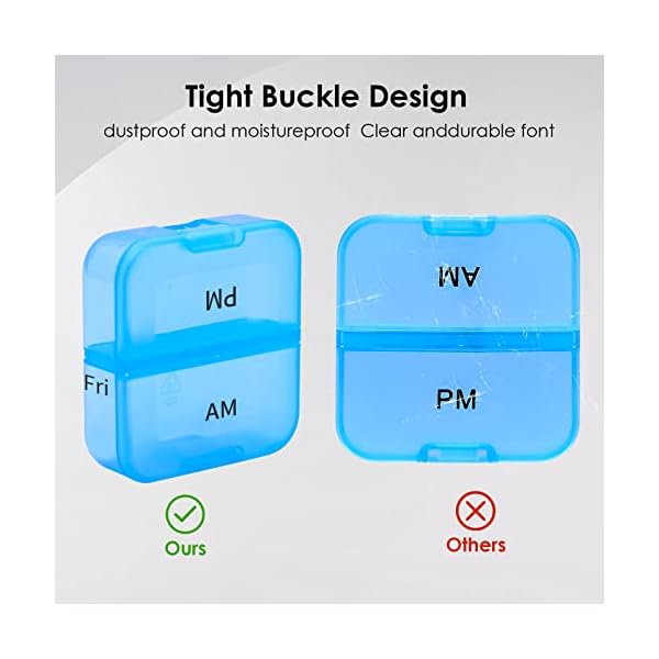 Pill Box Organiser 7 Day One Time a Day Pill Dispenser Storage Case for Medication – Bild 6