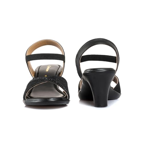 Image of Khadim's 3603666 Lightweight Durable Extra Soft Trendy Premium Stylish Lifestyle and Fancy Elastic Strap Heels For Women