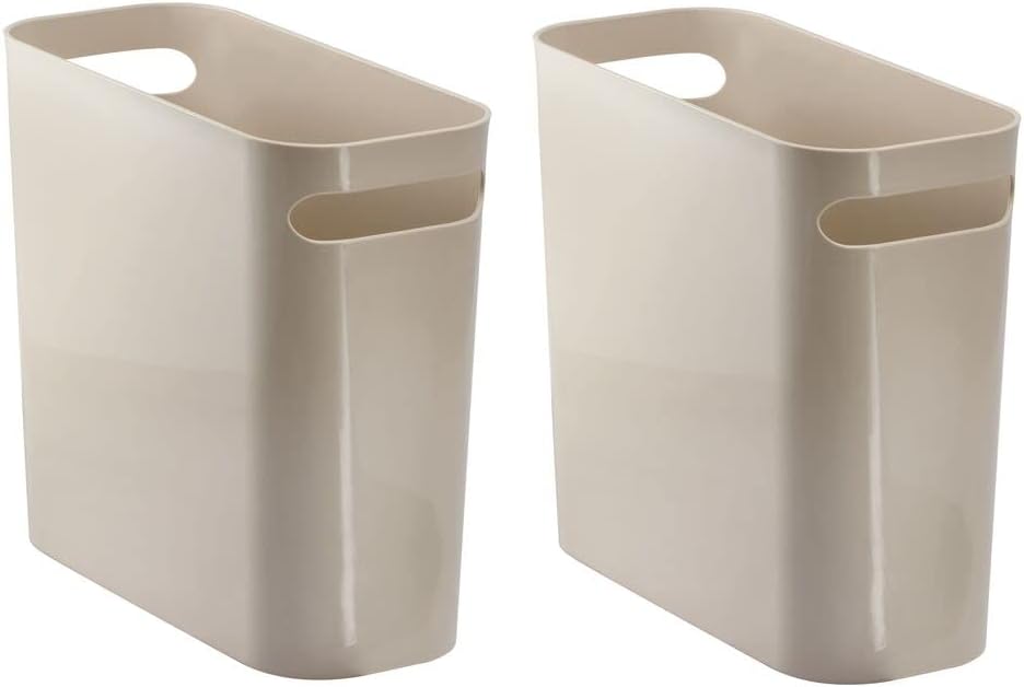 mDesign Plastic Small Trash Can 1.5 Gallon/5.7 Liter