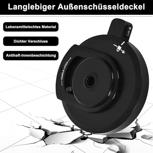 Ersatz Deckel für Ninja Creami NC300EU Eismaschine Außenschalendeckel, Kompatibel mit Ninja NC301/NC300/NC299AMZ Serie, Ersatz Eismaschine Äußerer Schüsseldeckel, Ninja Creami Zubehör