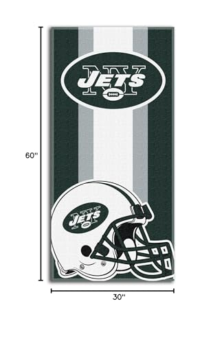 Image of Northwest NFL New York Jets Unisex-Adult Beach Towel, 30 inch x 60 inch, Zone Read Legacy