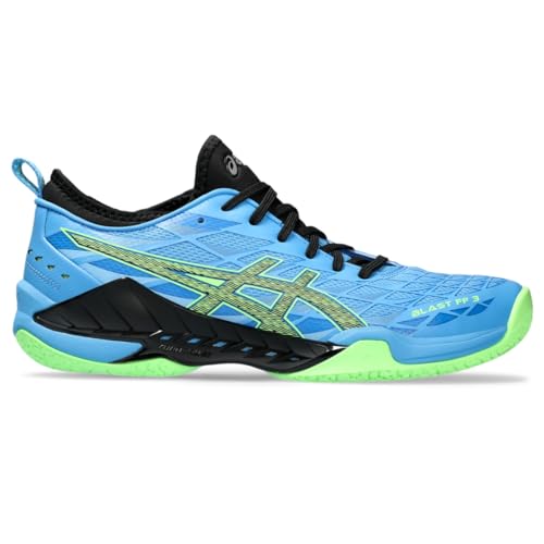 ASICS Men's Blast FlyteFoam 3 Handball Shoe, 8, Waterscape/Lime Burst