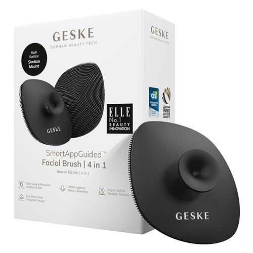 Cepillo de limpieza facial Geske SmartAppGuided Negro 4 en 1