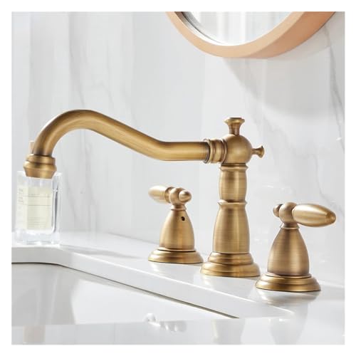 Water-tap grifos de lavabo de baño con soporte de tres hoyos latón