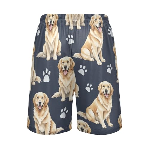 Men's Pajama Shorts Summer Sleep PJ Bottoms Knee Length Sleepwear,Soft Lounge Pants with Pockets for Men S-2XL3