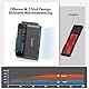 Alxum IDE SATA M.2 Adapter,USB 3.0 Festplatten Adapter mit Netzschalter für 2.5/3.5 Zoll SATA HDD & SSD M Key Festplatten Konverter, mit 12V/2A Netzteil und USB C Kabel