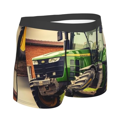 Tractor Theme Men's Boxer Briefs Soft Breathable Underwear Stretch Moisture-Wicking Trunks Tagless3