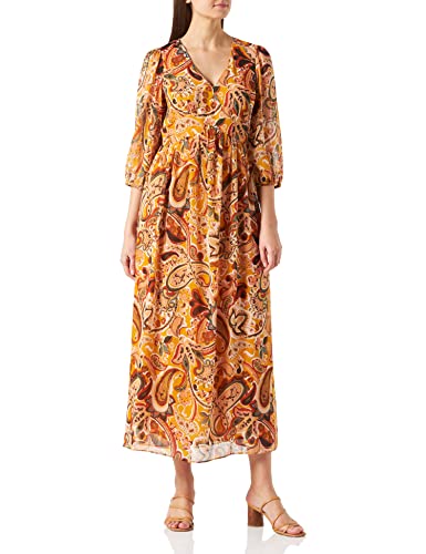 41OZrNIDIGL - Naf Naf Robe Vestido, Sahara Naranjo, 38 para Mujer