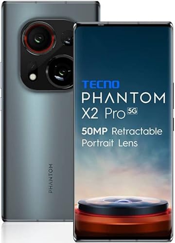 Image of Tecno Phantom X2 Pro 5G (Stardust Grey, 12GB RAM, 256GB Storage) | World's 1st Retractable 50MP Portrait Lens | World's 1st 4nm Dimensity 9000 5G Processor | 17GB (12GB+5GB) RAM | 45W in Box Charger