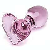 Crystal Glass Butt Plug,Mini Pink Glass Anal Plug, Anal Masturbation Plug for Men Women Gay and Couples
