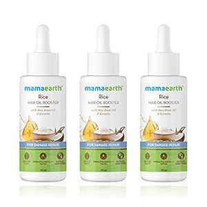 Mamaearth Rice Hair Oil Booster with Rice Bran Oil & Keratin for Damage Repair (Pack of 3) – 30 ml