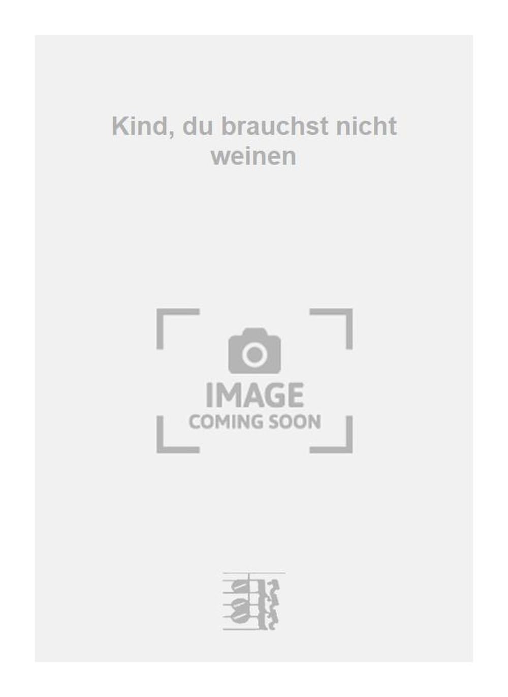 Kind, du brauchst nicht weinen. Vocal And Piano.