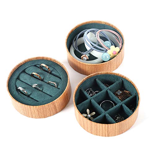 Boîte de rangement de bijoux chic vert foncé pour organiser vos bagues quotidiennes