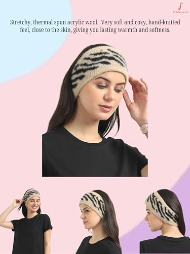 Image of FabSeasons Acrylic Woolen Skull Stretch Headband /Ear Warmer /Cap /Hair Accessory for Women & Girls for Winters