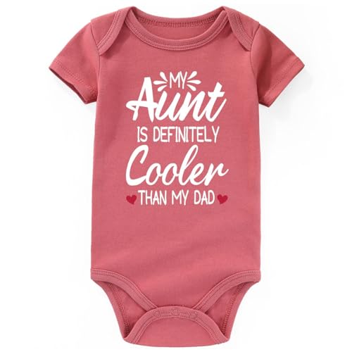 Image of BESDEAR Aunt Is Cooler Than My Dad newborn Outfits Aunties Bestie Baby Clothes Girl Boy Bodysuits