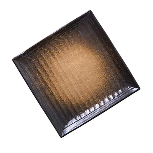 Prato de Bife de Cerâmica em Formato Quadrado de 1 Pack Prato de Comida Ocidental para Restaurante D