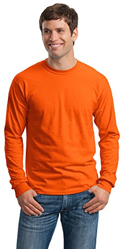 Gildan Long Sleeve T-Shirt 2-Pack – Ultra Cotton, Gold Color, Size Large