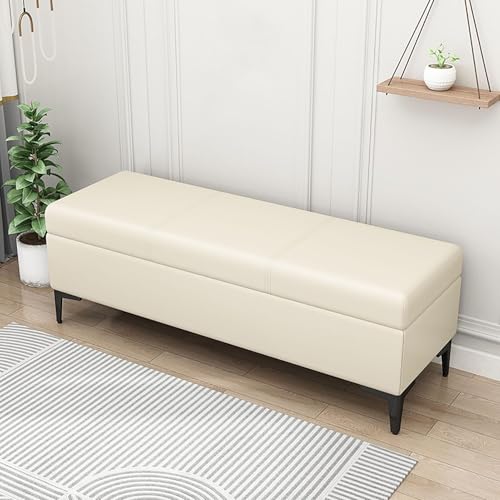 IYUESQ Banco de Almacenamiento de Piel sintética, tapizado, para cabecera de Cama, otomana de Entrada con Espacio de Almacenamiento para Dormitorio y Sala de Estar. Soporta 150 kg (100 x