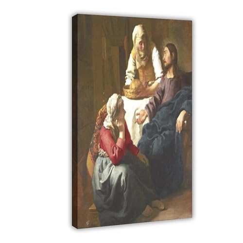 Poster Vermeer Christ dans la maison de Mary pour habiller un mur vide sans cadre lourd
