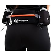 World Voyager Premium Quality No Bounce Runners Hydration Belt with Reflectors, Smartphone Pocket...
