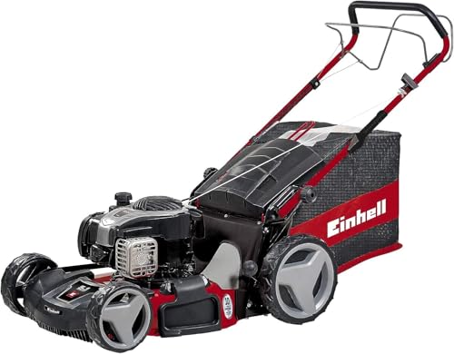 Einhell GE-PM 48 S HW B&S - Cortacésped a gasolina (2000 W, altura de corte 6 niveles | 25-70 mm , ancho de corte 48 cm, hasta 1600m² de jardín, 75L de capacidad de bolsa) (ref.3404756)