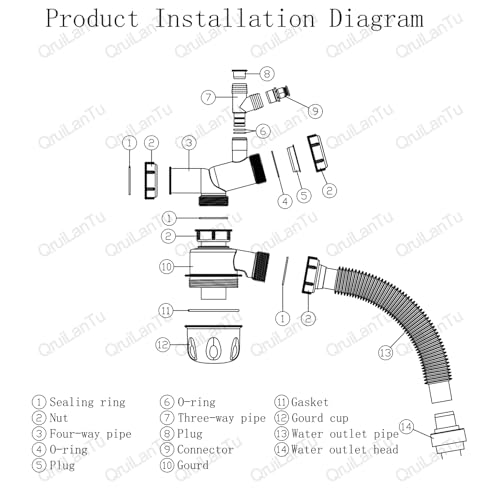 Kit de Desagüe para Fregadero de Cocina 1 1/2 Pulgadas miniatura 7