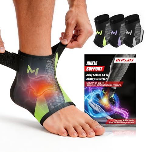 2-Pack Ankle Brace Pro Lace up Anklepro Support Women Men Bidirectional Motion Softball Ankles Sports Sock with Straps Lightweight Basketball Elastic Ankle Stabilizer for Sprained Injured Foot (Green)