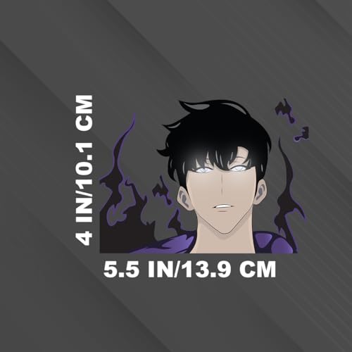Image of Solo Leveling Peeker Anime Manga Decal Water Resistant Sticker Indoor Use Ideal for Laptop Window (Manga Jin)