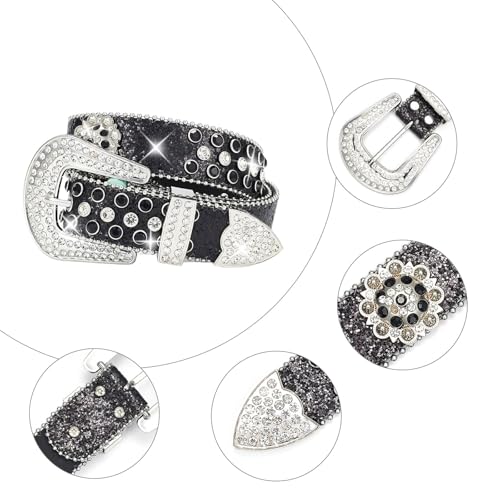 Rhinestones Sequined Belt For Adult Teens Street Wear Waistband For Pants Blingbling Waiststrap Rockers Waist Ornament2