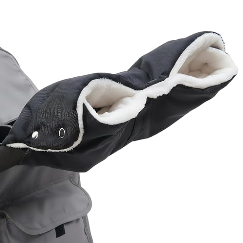 Handwärmer Kinderwagen Universal Kinderwagen-Handschuhe Winddichte Kinderwagen Handwärmer mit Fleece-Design Wasserdichter Handmuff für Kinderwagen Buggys Fahrradanhänger Zubehör für Kalte Tage