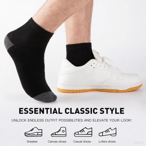 20/30 Pairs Ankle Socks For Men - Lightweight Mens Socks Size 9-12 Thin Casual Quarter Bulk Socks3