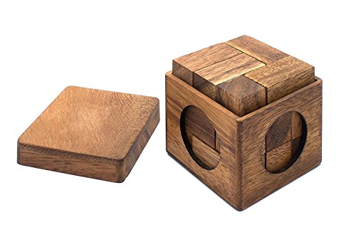 Cube Puzzle: Wooden Puzzle For Adults Handmade 3D Brain Teaser Soma Cube Brain Teaser Puzzle Stem Skill Builder Interlocking Game. Handmade Desk Accent For Offices #TOP1
