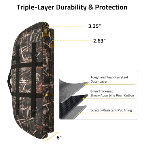 Image of CVLIFE 37 inch 44 inch Compound Bow Case Soft Bow Bag Arrow Archery Case Hunting