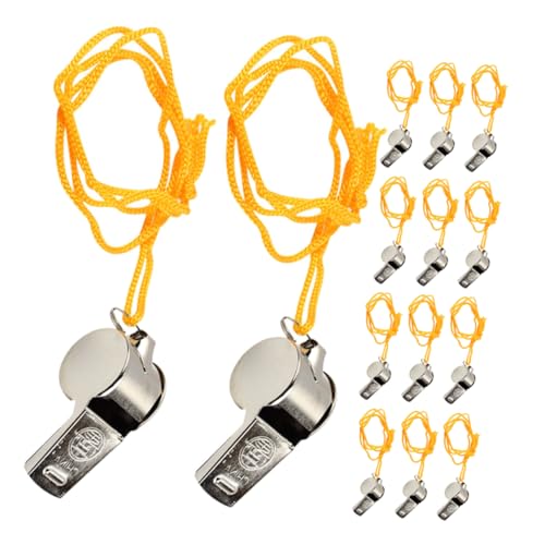 Set de 24 silbatos metálicos con cordón para árbitros miniatura 1