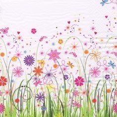 Preisvergleich Produktbild Servietten 33x33cm 20 St. Enchanted Floral Meadow