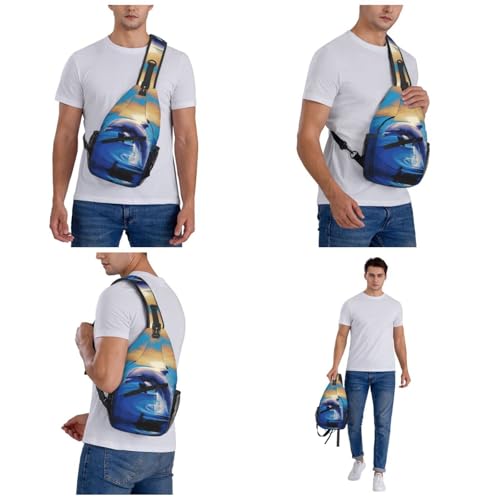 Morrales tipo bolso Cross Chest Sling Bag Elegant Dolphin miniatura 6
