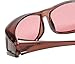 Calabria PC70077 Pink FL-41 Fitover Sunglasses Brown Wear Over Prescription Migraine Blue Light Glasses FL41 Photophobia