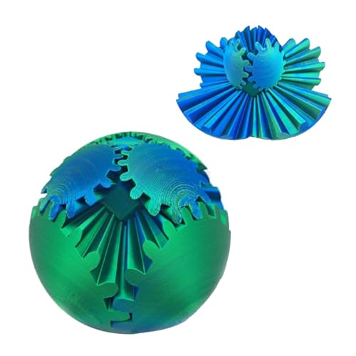 Gear Ball - Bola de engranaje impresa en 3D, regula la tensión, esfera de rotación portátil, juguete de escritorio para estrés, miedo y relajación para niños adultos (3.1 pulgadas #18) Gear Ball - Bola de engranaje impresa en 3D, regula la tensión, esfera de rotación portátil, juguete de escritorio para estrés, miedo y relajación para niños adultos (3.1 pulgadas #18)