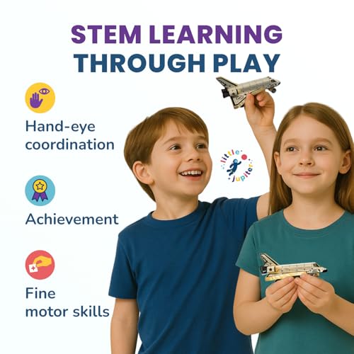 image for Little Jupiter DIY Build Your Own Space Shuttle Toy Model - Wooden Kit