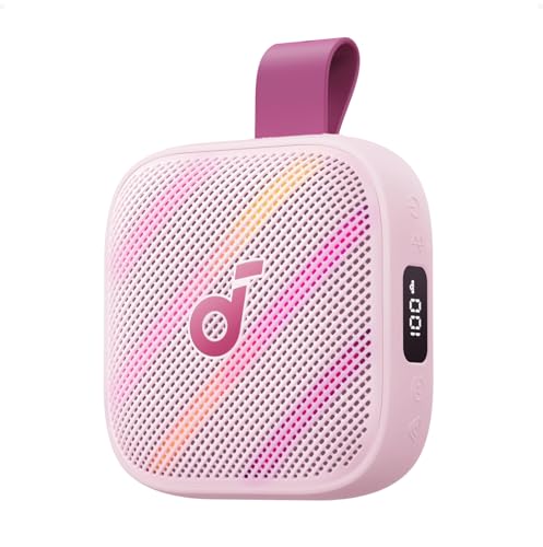 Soundcore Boom Go 3i de Anker, Altavoz Portátil, Sonido Potente de 15 W, 24 H de Reproducción, IP68, BassUp 2.0, Batería Externa de Emergencia, Bluetooth 6.0, Altavoz Resistente Al Agua, Rosa