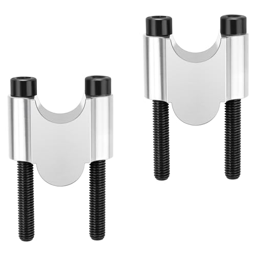 Tunejoy Motorrad Lenker Riser 22 mm Motorrad Lenkererhöhungen Lenkerklemme Aluminium Höhenverstellung 30mm für ATV Silber