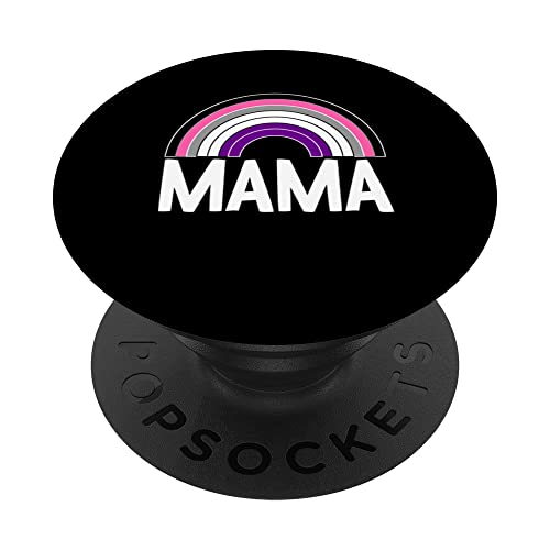 Asexual Mamá Arco Iris LGBT-Q Cool Ace Orgullo Bandera Color Mamá PopSockets PopGrip Intercambiable