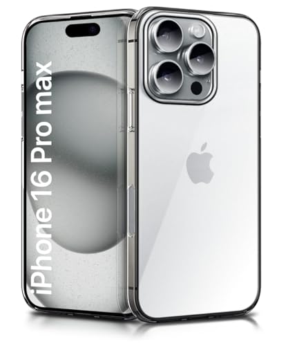 Image of WOW IMAGINE Crystal Clear Transparent Back Case Cover Compatible with iPhone 16 Pro Max | Full Device & Camera Protection Shockproof TPU | Flexible Silicone Back Cover Case - Transparent