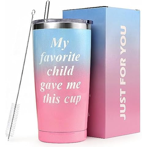 Panspace Christmas Gifts for Mom from Daughter Son, Best Mom Ever Gifts, Birthday Gifts for Mom, Funny Presents Christmas Gifts Idea for Mom, Mothers Day Gifts - 20 oz Mom Mug Tumbler Cover