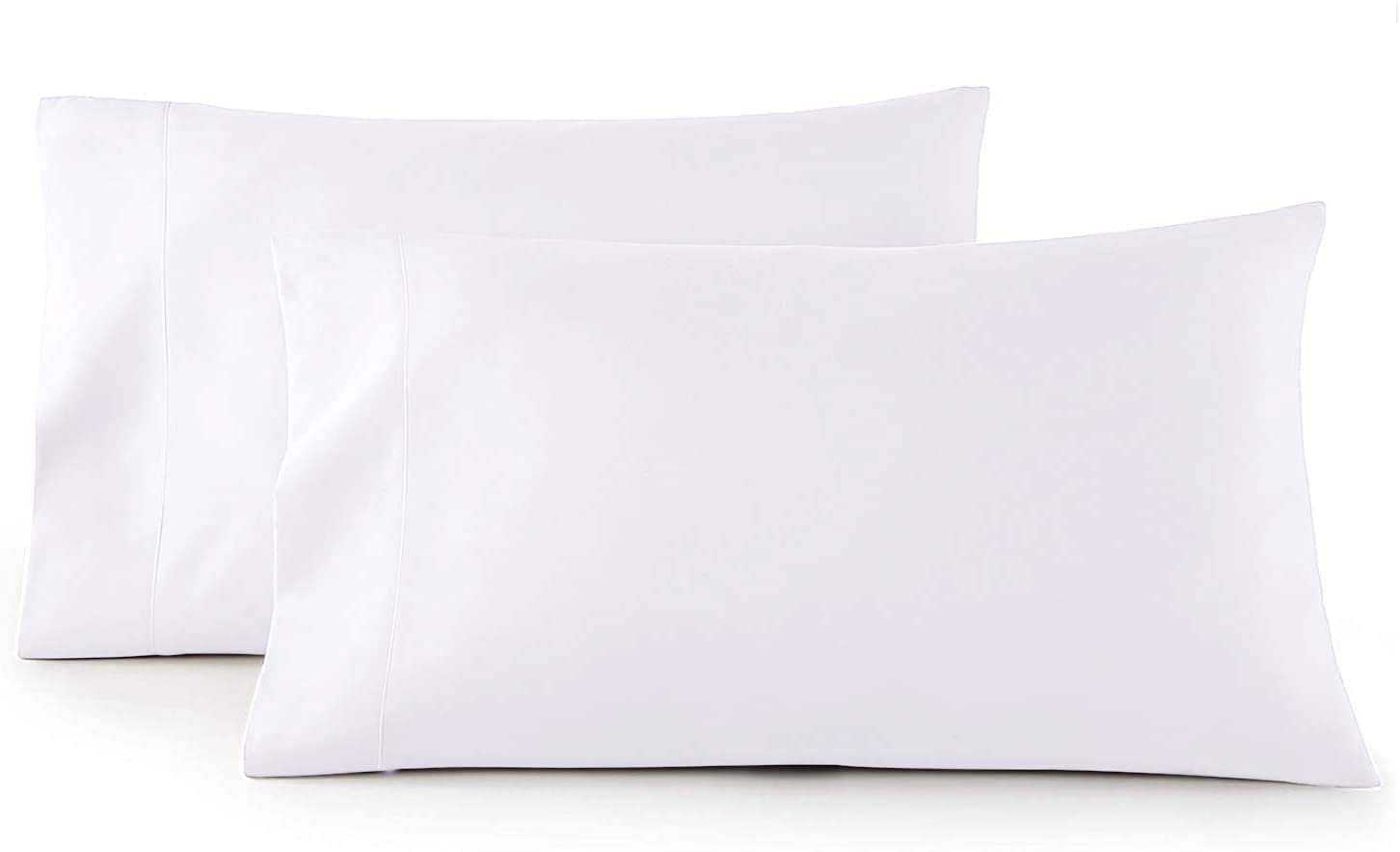 Boston Linen CompanyBLC King Size Pillow Cases 2 – 1800 Brushed Microfiber Pillowcases King Ultra Soft Wrinkle, Fade, Stain Resistant - Pillow Case with Envelope Closure 20 X 40 (King, White)