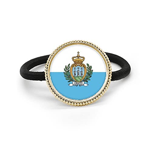 Diadema de San Marino metal plateado tocado goma bandera europea