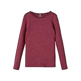 NAME IT Mädchen Nkfkab Ls Slim Top Noos T Shirt, Fig/Detail:melange, 146/152 EU