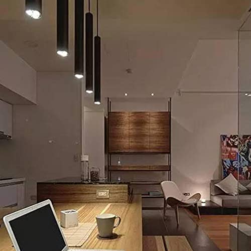 Chandelier suspension cylindrique LED 6x60cm pour plafond et bar