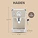 HADEN Barista Brew Espresso Coffee Machine, Stainless Steel Espresso Maker with Milk Frother and Steamer Function and 1.5L Water Tank, Putty & Copper